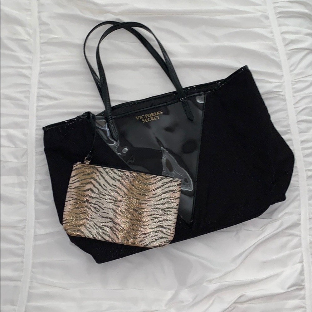 Victoria’s Secret Black Shimmer Tote Bag